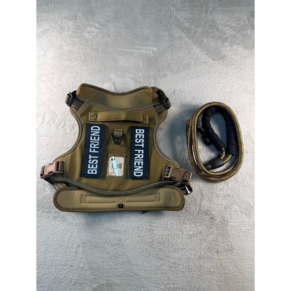 Beebiepet Heavy Duty Tactical Dog Harness No Pull Pet Harness X Large Brown NEW